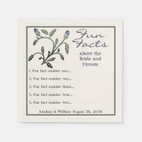Fun Facts Purple & Green Thistle Wedding Reception