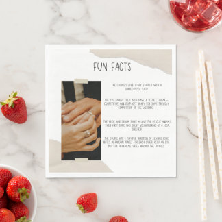 fun facts simple wedding napkin