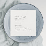 Fun Facts Simply Elegant Typography Wedding Napkin<br><div class="desc">Fun facts napkins feature elegant minimalist typography design with modern script and timeless serif font in black and white,  simple and clean. Great for Minimalist modern wedding and other events. 
See all the matching pieces in collection.</div>