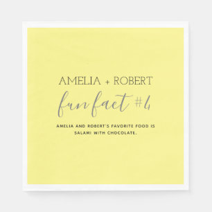 Fun Facts Wedding  Napkins