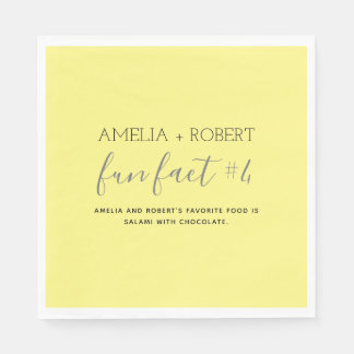 Fun Facts Wedding Napkins