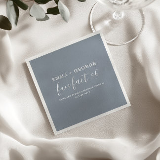 Fun Facts Wedding Napkins