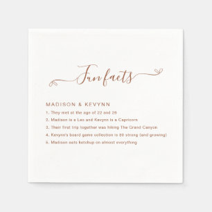 Fun Facts Wedding Napkins