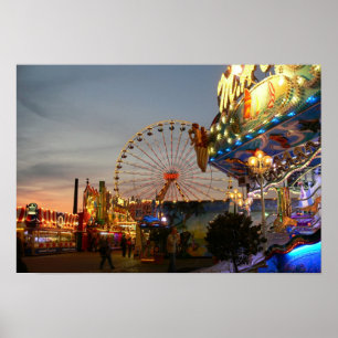 Fun fair at Bremen, Germany Poster