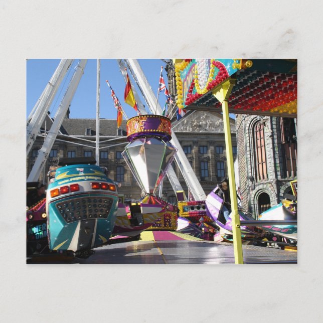 Fun fair in Amsterdam Postcard (Front)