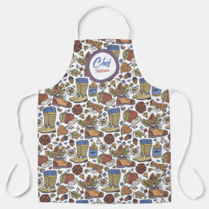 Fun Fall Boots Pattern, Personalised Chefs Apron