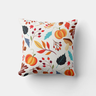 Fun fall harvest pattern cushion