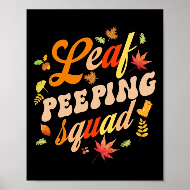 Fun Fall Season Leaves Bunnyer Leaf Bunnying Squad Poster (Front)