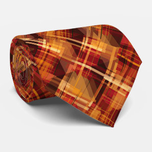 Fun Fall Seasonal colors tiled pattern Tie