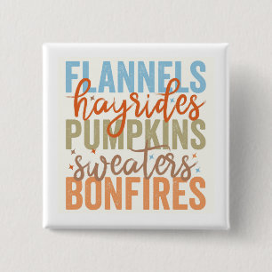 Fun Fall Vibes 15 Cm Square Badge
