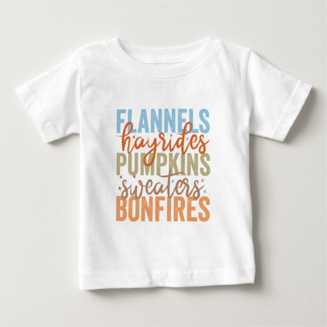 Fun Fall Vibes Baby T-Shirt (Front)