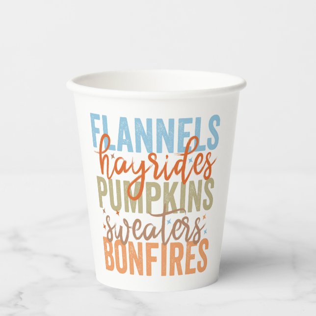 Fun Fall Vibes Paper Cups (Front)
