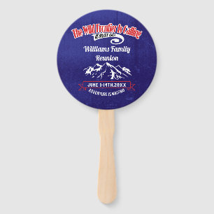 Fun Family Adventure Reunion Gathering Monogram Hand Fan