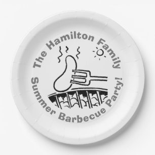 Fun Family Barbecue Paper Plate