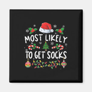 Fun Family Christmas Pyjamas Most Likely To Get So Magnet