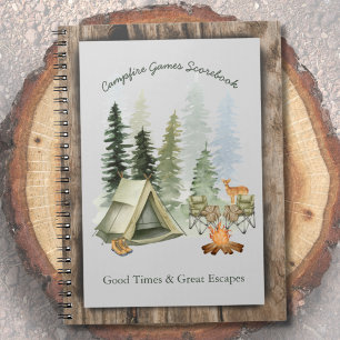 Fun Family Game Scoresheet Camping Vacation Notebook