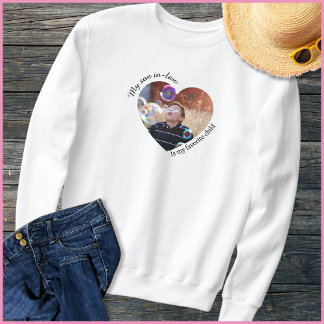 Fun Family Quote 1 Photo Heart Mother In Law Sweatshirt
