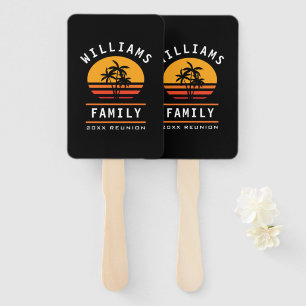 Fun Family Reunion Summer Vacation Tropical Beach Hand Fan