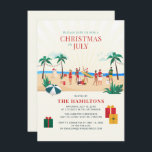 Fun Family Summer Christmas in July Party Invitation<br><div class="desc">Cute Christmas in July Fun Family Summer Party Invitation you can easily customise for your summer bbq,  backyard,  beach,  or tailgate party.</div>