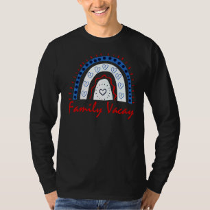 Fun Family Vacay Matching Group Rwb Rainbow Retro T-Shirt