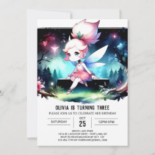 Fun Fantasy Fairy Birthday Invitation