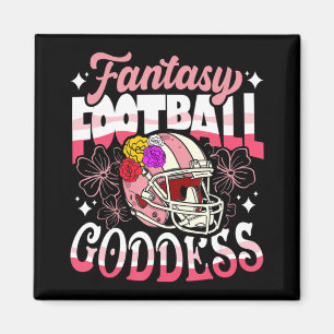 Fun Fantasy Football Goddess Flower Helmet Women  Magnet