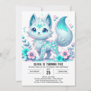 Fun Fantasy Wolf Digital Birthday Invitation