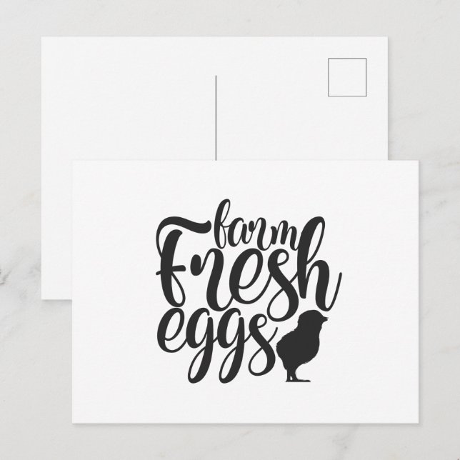 Fun Farm fresh eggs word art  Postcard (Front/Back)