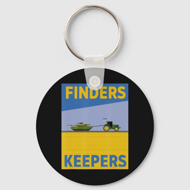 Fun Farmer Tractor Ukraine Flag Support Finders Ke Key Ring (Front)
