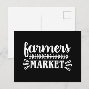 Fun Farmers market word art Produce Postcard