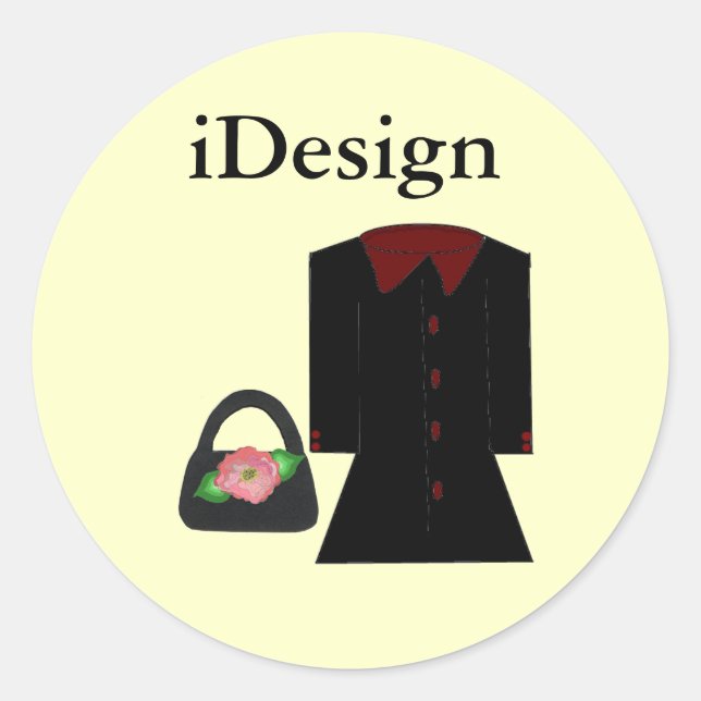 Fun Fashion - iDesign Classic Round Sticker (Front)