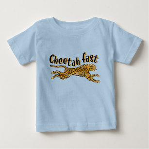 Fun Fast Cheetah Cat Kids Childs Animal T-Shirt