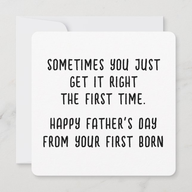 Fun Father's Day Card for Son or Daughter (Front)