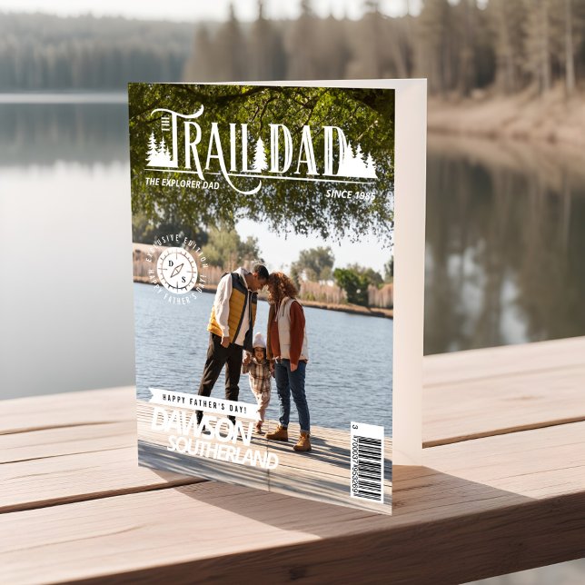 Fun Father's Day Dad Outdoors Photo Magazine Cover Card (Fun Father's Day Dad Outdoors Photo Magazine Cover Card)