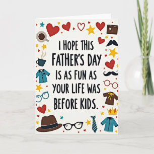 Fun Fathers Day Objects Card