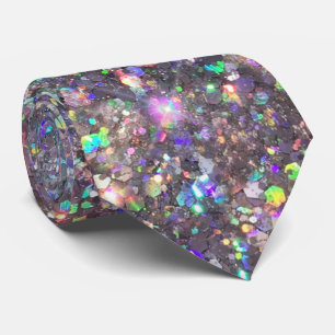 fun faux glitter party pattern neck tie
