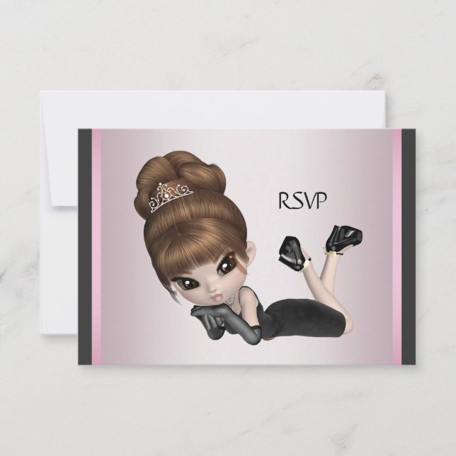 Fun Favourite Diva RSVP Card (Front)