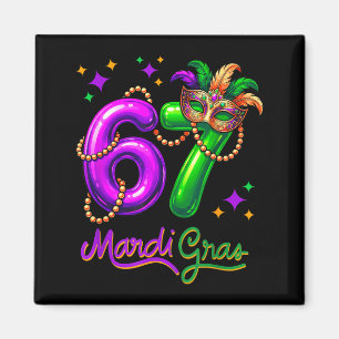 Fun Festive 67 Mardi Gras Party Balloons Beads Mas Magnet