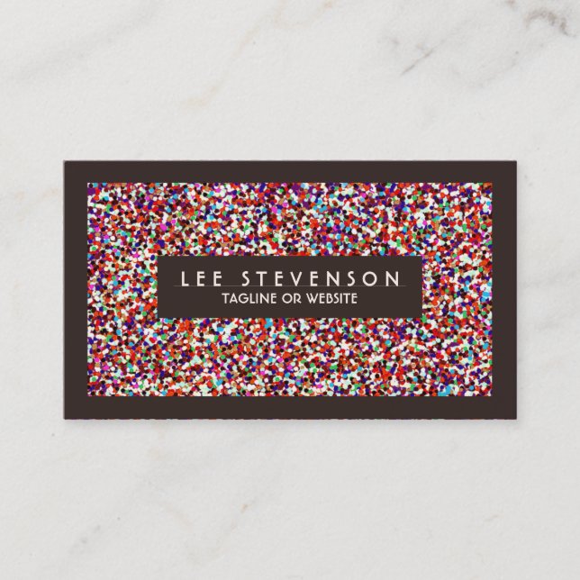 Fun Festive Colourful Confetti Event Planner Business Card (Front)