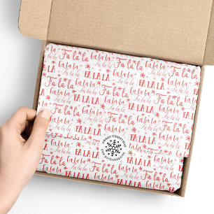 Fun Festive Fa La La Typographic Christmas Holiday Tissue Paper