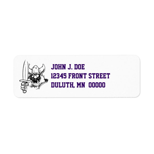Fun & Festive Happy Viking Return Address Label (Front)