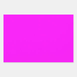 Fun Festive Modern Chic Solid Bright Pink Magenta  Wrapping Paper Sheet