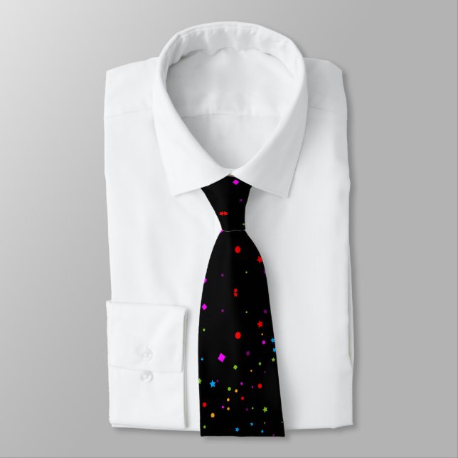 Fun Festive Rainbow Paint Splashes on Your Colour Tie (Tied)
