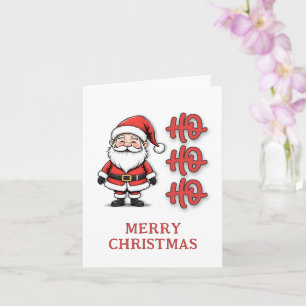 Fun Festive Santa Claus Ho Ho Ho Christmas Card