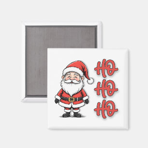 Fun Festive Santa Claus Ho Ho Ho Christmas Magnet