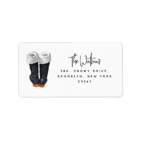 Fun Festive Santa's Boots Christmas Return Address