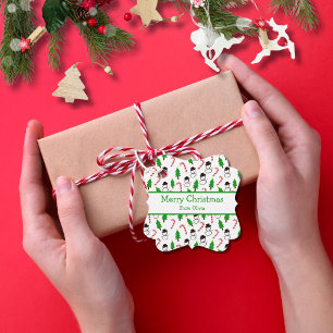 Fun Festive Snowman Candy Cane Tree Christmas Gift Favour Tags