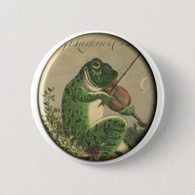 Fun Fiddling Frog Button (Front)