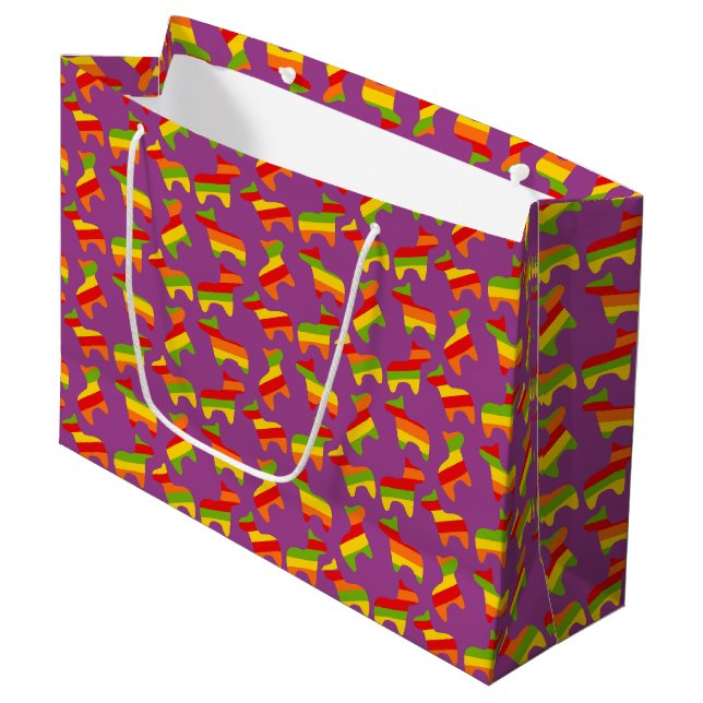 Fun Fiesta pinatta pattern party bag (Front Angled)