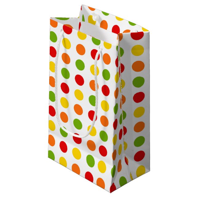 Fun Fiesta polka dot pattern gift bag (Front Angled)